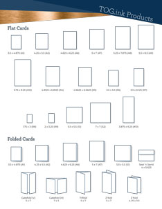 Simple outlines of all custom print products shown in rows with product names below each product outline