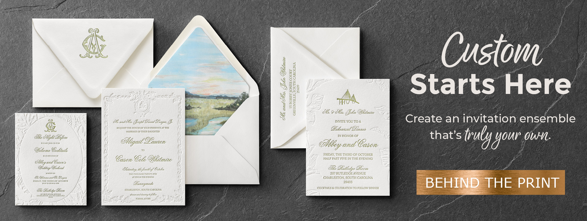 Create an invitation ensemble that's truly your own.