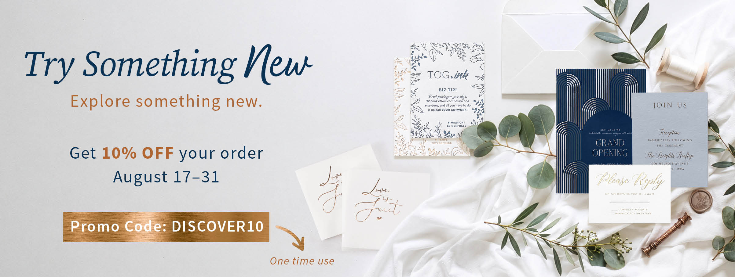 Get 10% off your order with promo code DISCOVER10.