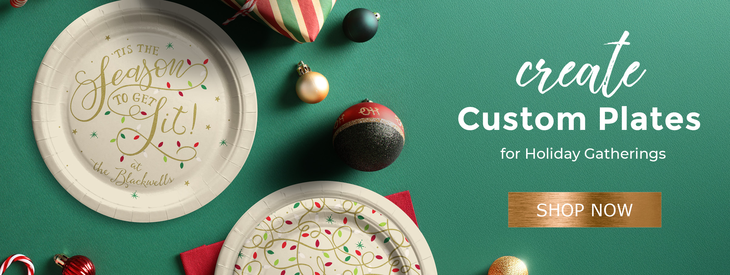 Create custom plates for holiday gatherings.