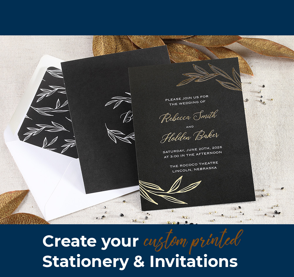 Create your custom printed stationery and invitations.