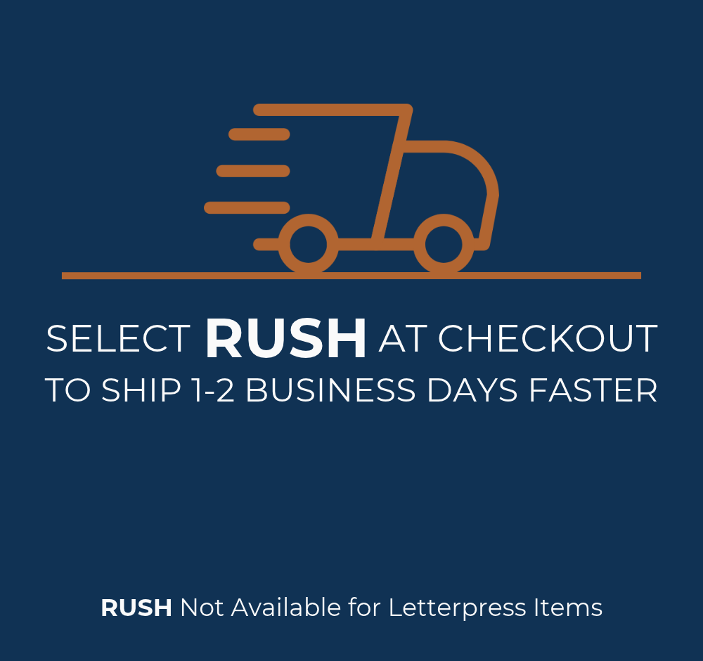 Select RUSH at checkout on select foil items.
