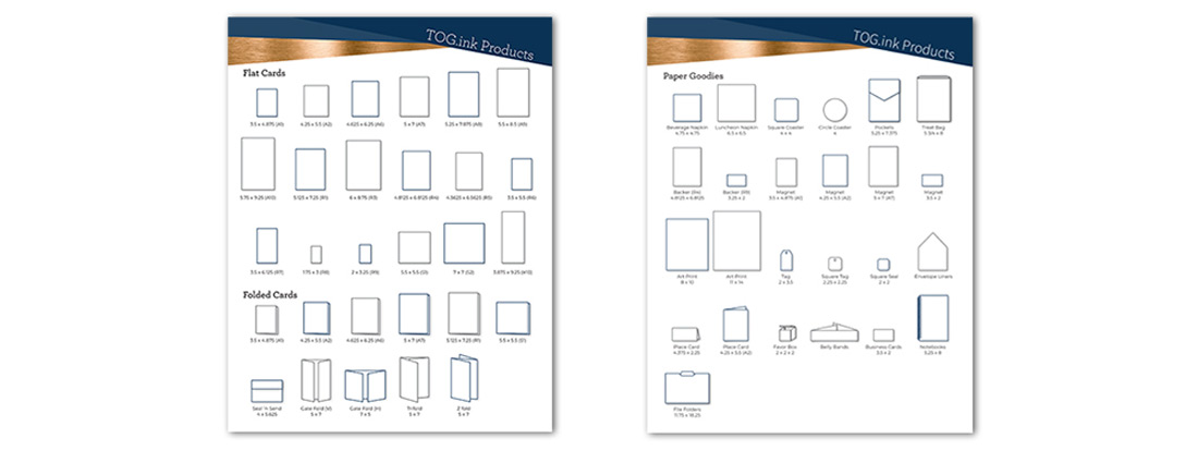 An example of a Product Offering cheat sheet is shown front and back. 