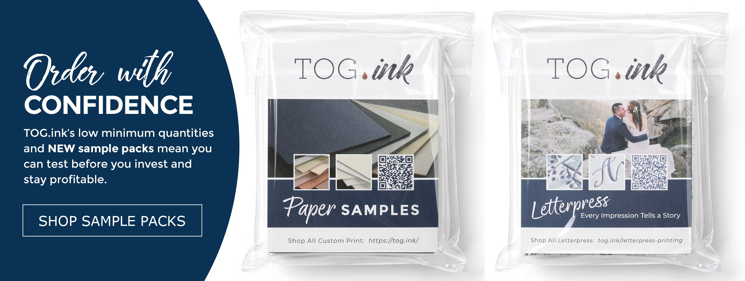 Letterpress and Paper Sample Kits available at TOG.ink.